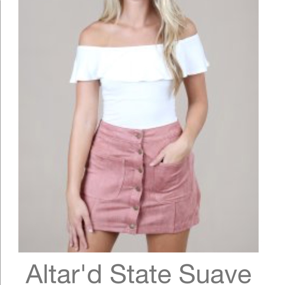 Altar’d State Pink/ Mauve Skirt
